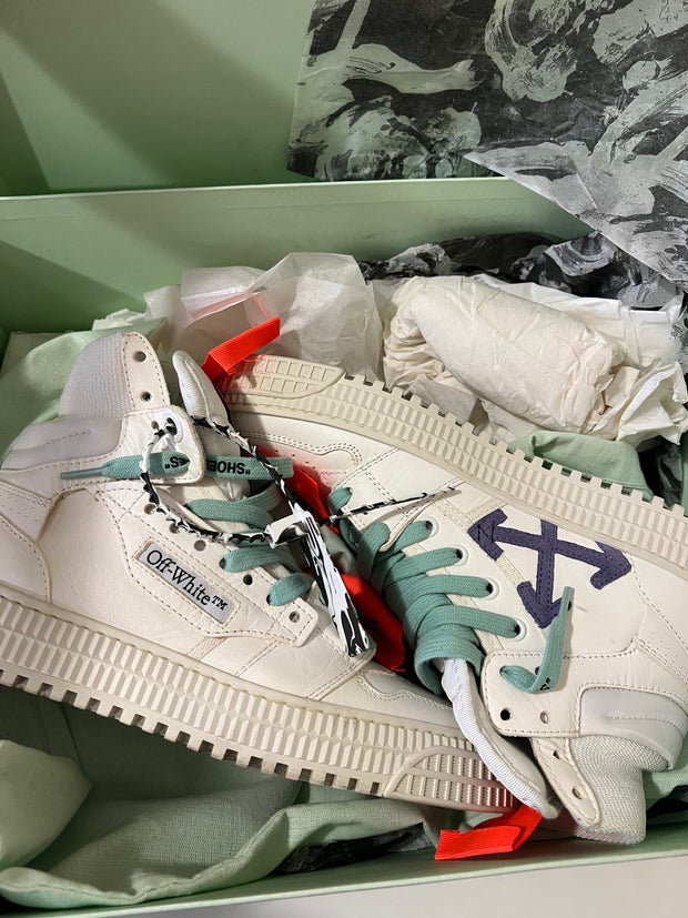 OFF-WHITE 3.0 COURT LEATHER HIGH-TOP SNEAKERS